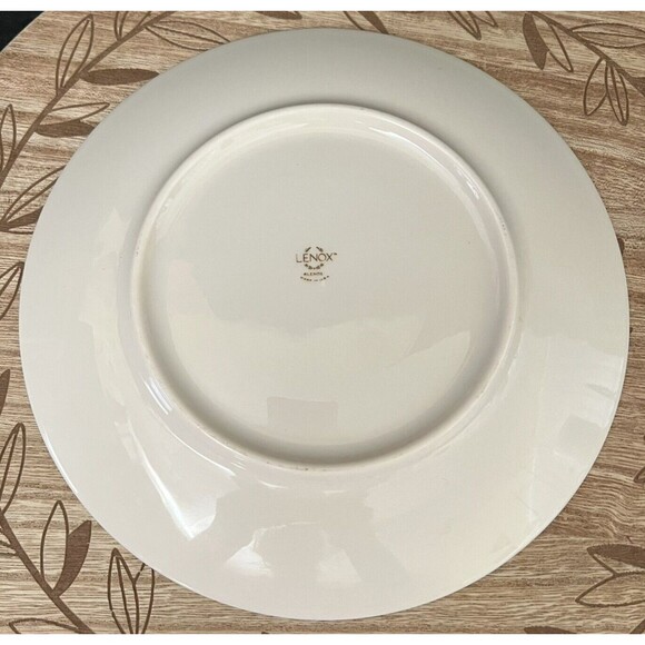 25th Anniversary Luncheon Size Lenox Plate Silver Rim Pink/Blue/White Flowers - Picture 5 of 5